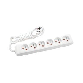 Viko 90110602 Multi-Led Beyaz Kablolu Ups Çocuk Korumalı 2 mt Altılı Grup Priz