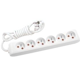 Viko 90110602 Multi-Led Beyaz Kablolu Ups Çocuk Korumalı 2 mt Altılı Grup Priz