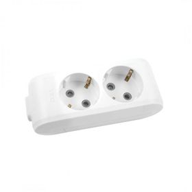 Viko 90113200 Multi-Led Topraklı Çocuk Korumalı Klemensli Beyaz İkili Grup Priz