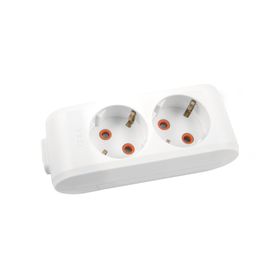 Viko 90113200 Multi-Led Topraklı Çocuk Korumalı Klemensli Beyaz İkili Grup Priz