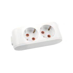 Viko 90113200 Multi-Led Topraklı Çocuk Korumalı Klemensli Beyaz İkili Grup Priz