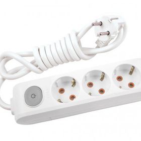 Viko 90113202 Multi-Led Beyaz Topraklıkablolu Çocuk Korumalı 2 mt İkili Grup Priz