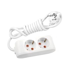 Viko 90113202 Multi-Led Beyaz Topraklıkablolu Çocuk Korumalı 2 mt İkili Grup Priz