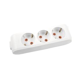 Viko 90113300 Topraklı Çocuk Korumalı Klemensli Multi-Let Beyaz Üçlü Grup Priz