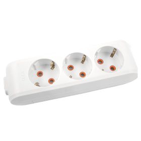 Viko 90113300 Topraklı Çocuk Korumalı Klemensli Multi-Let Beyaz Üçlü Grup Priz