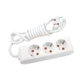 Viko 90113301 Multi-Led Beyaz Topraklı Kablolu Çocuk Korumalı 1 mt Üçlü Grup Priz