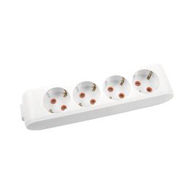 Viko 90113400 Multi-Led Topraklı Çocuk Korumalı Klemensli Beyaz Dörtlü Grup Priz