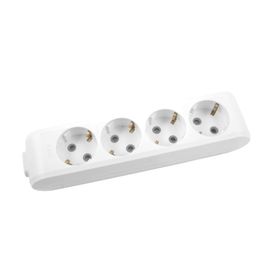Viko 90113400 Multi-Led Topraklı Çocuk Korumalı Klemensli Beyaz Dörtlü Grup Priz