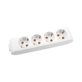 Viko 90113400 Multi-Led Topraklı Çocuk Korumalı Klemensli Beyaz Dörtlü Grup Priz