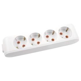 Viko 90113400 Multi-let 4'lü Topraklı Çocuk Korumalı Klemensli Beyaz Grup Priz