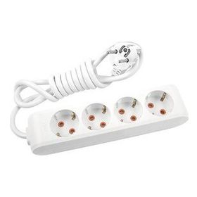Viko 90113403 Multi-Led Beyaz Topraklı Kablolu Çocuk Korumalı 3 mt Dörtlü Grup Priz