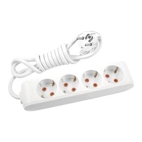 Viko 90113405 Multi-Led Beyaz Topraklı Kablolu Çocuk Korumalı 5 mt Dörtlü Grup Priz