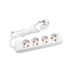 Viko 90113405 Multi-Led Beyaz Topraklı Kablolu Çocuk Korumalı 5 mt Dörtlü Grup Priz