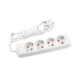 Viko 90113405 Multi-Led Beyaz Topraklı Kablolu Çocuk Korumalı 5 mt Dörtlü Grup Priz
