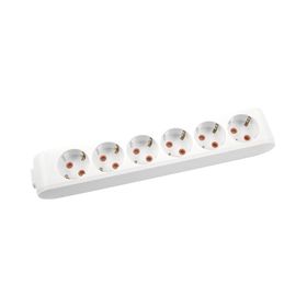 Viko 90113600 Topraklı Çocuk Korumalı Klemensli Multi-Let Beyaz Altılı Grup Priz
