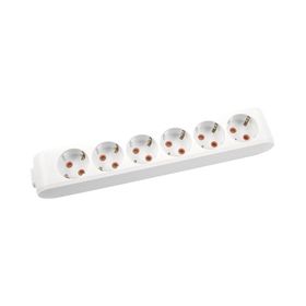 Viko 90113600 Topraklı Çocuk Korumalı Klemensli Multi-Let Beyaz Altılı Grup Priz