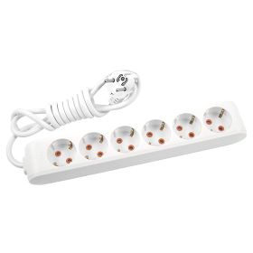 Viko 90113602 Multi-Let 2 mt Beyaz Çocuk Korumalı Topraklı 6'lı Grup Priz