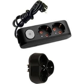 Viko 90117302 Multi-Led Beyaz Anahtarlı Topraklı Kablolu Çocuk Korumalı 2 mt Üçlü Grup Priz