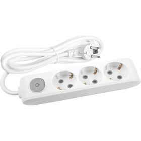Viko 90117305 Multi-Led Beyaz Anahtarlı Topraklı Kablolu Çocuk Korumalı 5 mt Üçlü Grup Priz