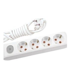 Viko 90117403 Multi-Led Beyaz Anahtarlı Topraklı Kablolu Çocuk Korumalı 3 mt Dörtlü Grup Priz