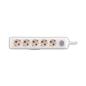 Viko 90117501 Multi-Led Beyaz Anahtarlı Topraklı Kablolu Çocuk Korumalı 1 mt Beşli Grup Priz