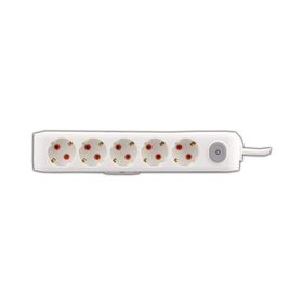 Viko 90117501 Multi-Led Beyaz Anahtarlı Topraklı Kablolu Çocuk Korumalı 1 mt Beşli Grup Priz
