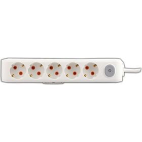 Viko 90117501 Multi-Led Beyaz Anahtarlı Topraklı Kablolu Çocuk Korumalı 1 mt Beşli Grup Priz