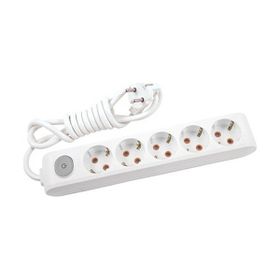 Viko 90117503 Multi-Led Beyaz Anahtarlı Topraklı Kablolu Çocuk Korumalı 3 mt Beşli Grup Priz