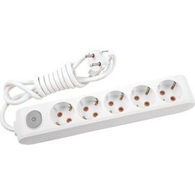 Viko 90117503 Multi-Led Beyaz Anahtarlı Topraklı Kablolu Çocuk Korumalı 3 mt Beşli Grup Priz