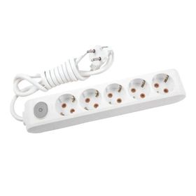 Viko 90117503 Multi-Led Beyaz Anahtarlı Topraklı Kablolu Çocuk Korumalı 3 mt Beşli Grup Priz