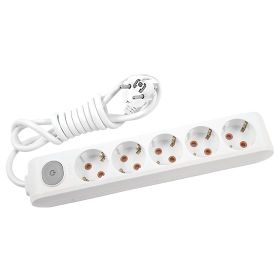 Viko 90117503 Multi-Let Anahtarlı Topraklı 3 mt Beyaz Çocuk Korumalı Beşli Grup Priz