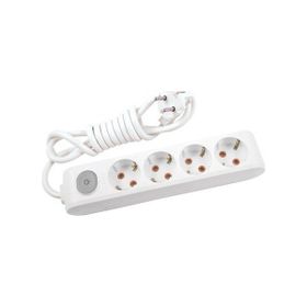 Viko 90117603 Multi-Led Beyaz Anahtarlı Topraklı Kablolu Çocuk Korumalı 3 mt Altılı Grup Priz
