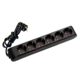 Viko 90133301 Multi-Led Topraklı Kablolu Çocuk Korumalı 1 mt Siyah Üçlü Grup Priz