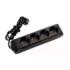 Viko 90133403 Multi-Led Siyah Topraklı Kablolu Çocuk Korumalı 3 mt Dörtlü Grup Priz