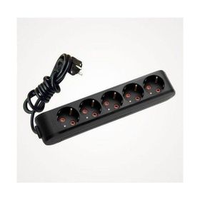 Viko 90133503 Multi-Led Siyah Topraklı Kablolu Çocuk Korumalı 3 mt Beşli Grup Priz