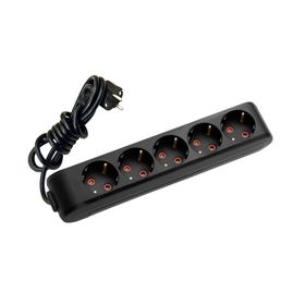 Viko 90133503 Multi-Led Siyah Topraklı Kablolu Çocuk Korumalı 3 mt Beşli Grup Priz