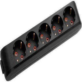 Viko 90133503 Multi-Led Siyah Topraklı Kablolu Çocuk Korumalı 3 mt Beşli Grup Priz