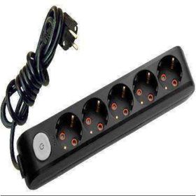 Viko 90137402 Multi-Led Siyah Anahtarlı Topraklı Kablolu Çocuk Korumalı 2 mt Dörtlü Grup Priz