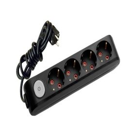 Viko 90137505 Multi-Led Siyah Anahtarlı Topraklı Kablolu Çocuk Korumalı 5 mt Beşli Grup Priz