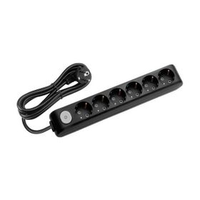 Viko 90137505 Multi-Led Siyah Anahtarlı Topraklı Kablolu Çocuk Korumalı 5 mt Beşli Grup Priz