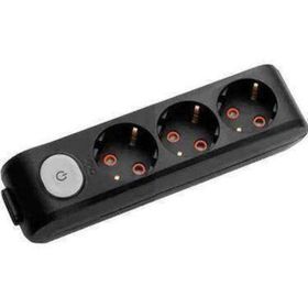 Viko 90137600 Multi-Led Anahtarlı Topraklı Klemensli Çocuk Korumalı Siyah Altılı Grup Priz