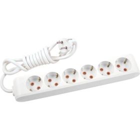 Viko 90137602 Anahtarlı Topraklı Kablolu Çocuk Korumalı 2 mt Multi-Let Siyah Altılı Grup Priz