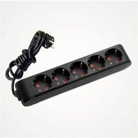 Viko 90137602 Multi-Led Siyah Anahtarlı Topraklı Kablolu Çocuk Korumalı 2 mt Altılı Grup Priz