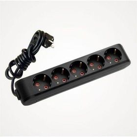 Viko 90137602 Multi-Led Siyah Anahtarlı Topraklı Kablolu Çocuk Korumalı 2 mt Altılı Grup Priz