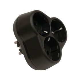 Viko 90303300 Topraklı Üçlü Siyah Fiş Yonca Priz
