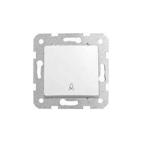 Viko 90440006 Rollina Linnera Çerçeve Hariç Düğme Kapak Mekanizmalı Beyaz Zil Anahtarı