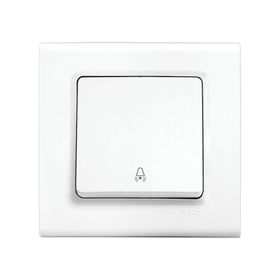 Viko 90440006 Rollina Linnera Çerçeve Hariç Düğme Kapak Mekanizmalı Beyaz Zil Anahtarı