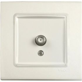 Viko 90441097 Rollina Linnera F Konnektörlü Geçişli 10 DB Çerçeve Hariç Düğme Kapak Mekanizmalı Krem Uydu Prizi