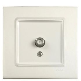 Viko 90441097 Rollina Linnera F Konnektörlü Geçişli 10 DB Çerçeve Hariç Düğme Kapak Mekanizmalı Krem Uydu Prizi