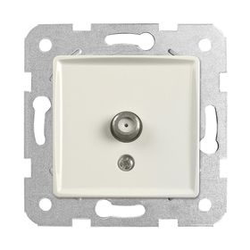 Viko 90441097 Rollina Linnera F Konnektörlü Geçişli 10 DB Çerçeve Hariç Düğme Kapak Mekanizmalı Krem Uydu Prizi